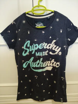 Camiseta Superdry Mujer Azul Multicolor
