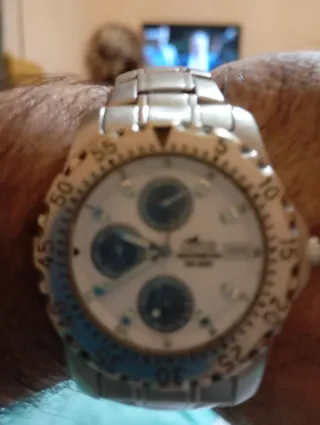 Reloj Lotus Hombre Plata y Blanco