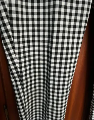 Calças Zara xadrez preto e branco