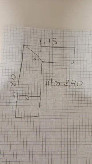 Mobile ad angolo in legno marrone