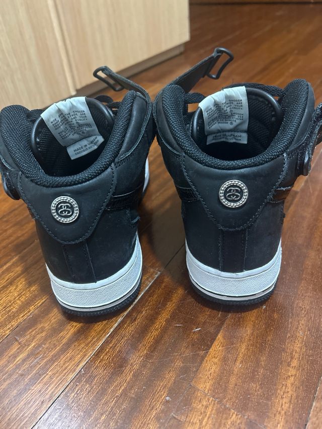 Nike Air Force 1 Mid x Stussy Nero Argento