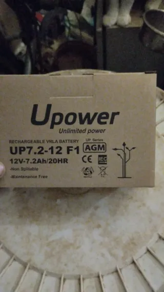 Baterías Upower 12V 7AH AGM