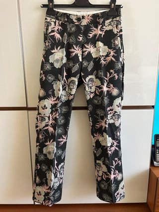 Pantaloni Blukey jacquard floreali