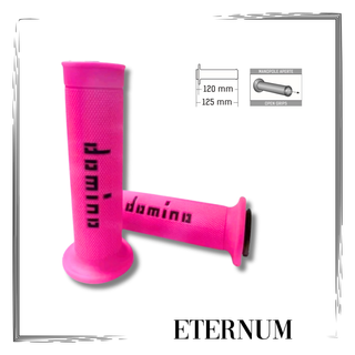 Manopole Domino A010 Racing Fucsia/Nero – Open-End