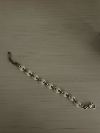 Pulsera Lotus Plata y Blanco