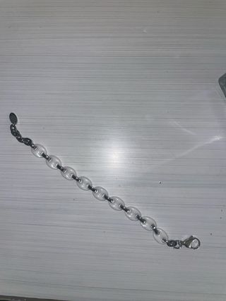 Pulsera Lotus Plata y Blanco