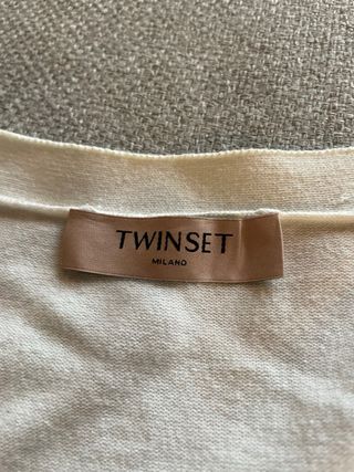 Twinset Cardigan Bianco con Strass