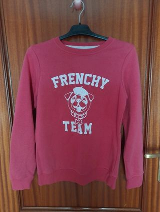 Sudadera rosa Frenchy Team perro