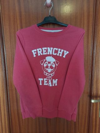 Sudadera rosa Frenchy Team perro
