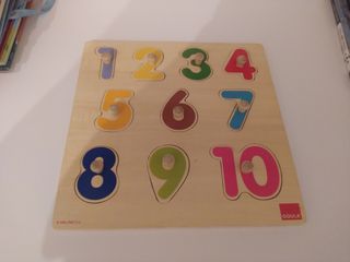 Puzzle madera números 1-10 Goula