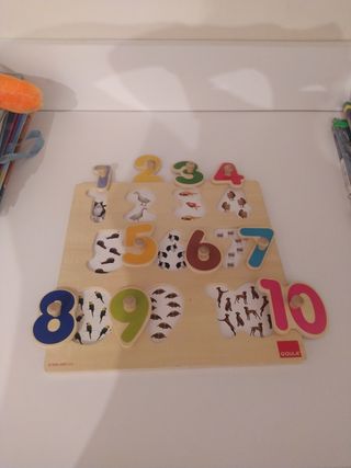Puzzle madera números 1-10 Goula