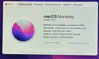 MacBook Air 13 8GB Plata Finales 2015