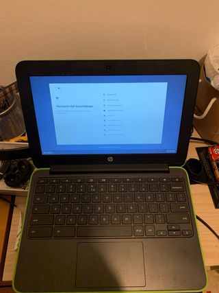 Portátil HP Negro y Verde