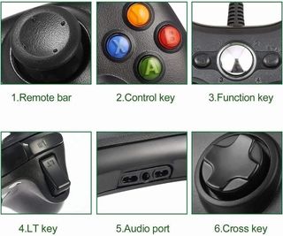 ✨ - JAMSWALL Mando de Gamepad USB para Xbox 360 co
