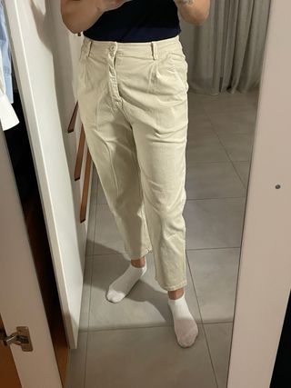Pantaloni chino beige