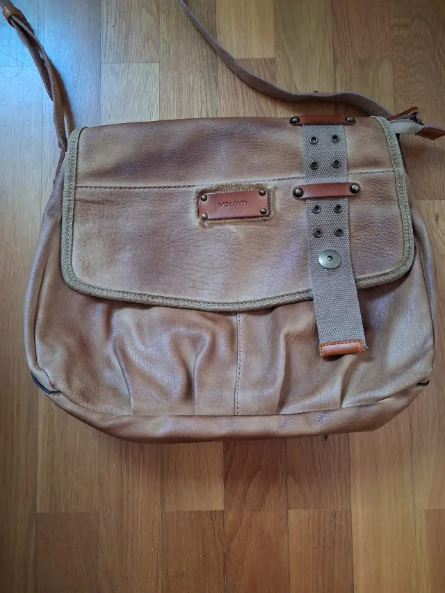 Bolso piel sintètica marrón Volum