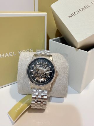 Reloj Michael Kors Automático Esqueleto Plata