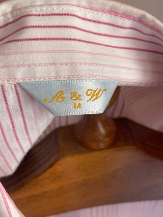 Camisa Rayas Rosa y Blanco Mujer