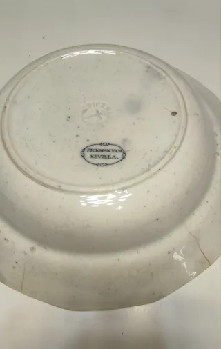 Lote cerámica antigua: cuenco y platos