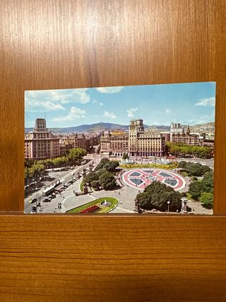 Postal Antigua Barcelona Plaza Cataluña