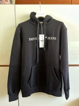 Felpa Emporio Jeans nera nuova con etichetta
