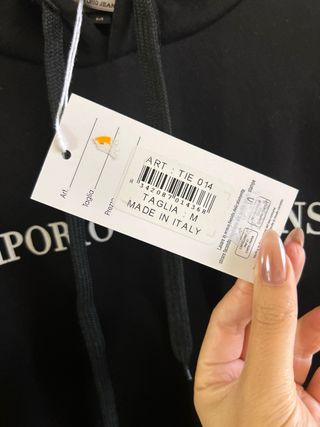 Felpa Emporio Jeans nera nuova con etichetta