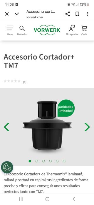Cortador Thermomix TM7 precintado