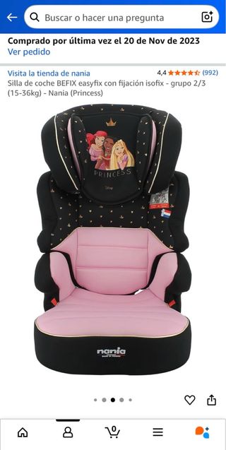Silla coche Princesas Disney Grupo 2/3