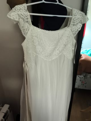 Vestido de Comunión Blanco Encaje 12:13 años 