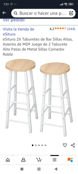 Mesa alta de comedor/oficina 110x50x103cm