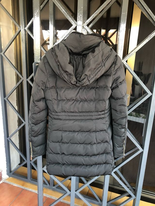 Abrigo Zara Mujer Negro Talla XS