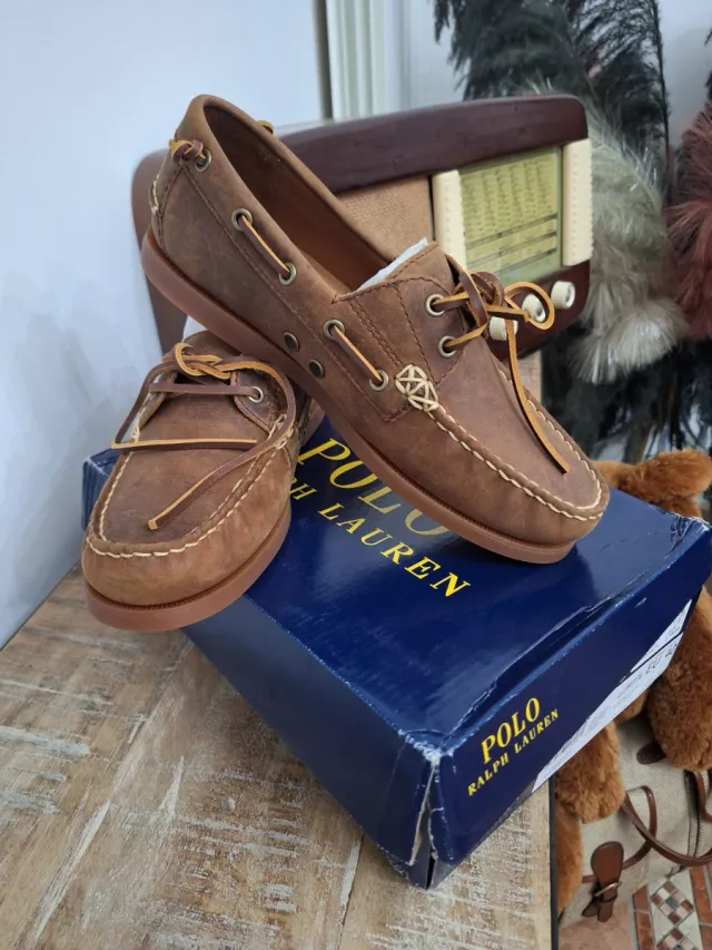 Mocassini Ralph Lauren Marroni Pelle