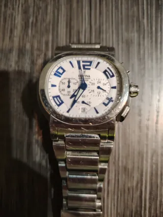 Reloj Festina Cronógrafo Hombre Plata Blanco