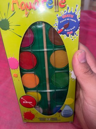 Acuarelas Aquarelle 12 colores + pincel