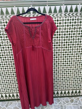 Vestido Veraniego Rojo Talla Única