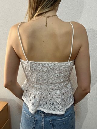 Top Oysho blanco S de mujer