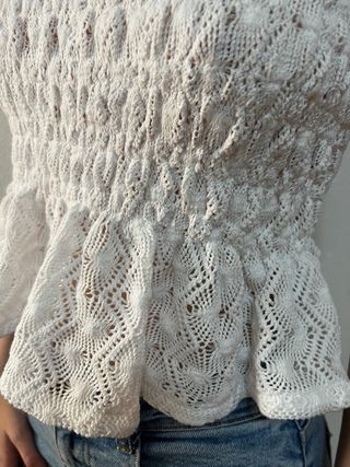 Top Oysho blanco S de mujer