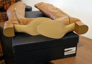 Stivali,tacco,pelle,marrone,Elisabetta Franchi,N37