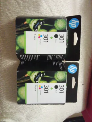 2 Packs Tintas HP 301 Nuevas Originales