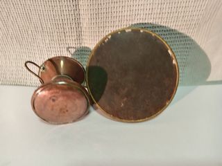 Portacandele ottone e anfora rame