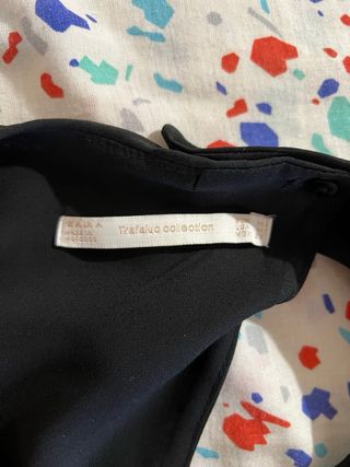 Blusa con lazo Zara Negra Talla M