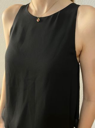 Blusa con lazo Zara Negra Talla M