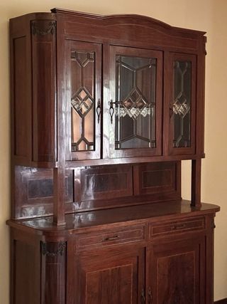 Credenza/Vetrina Vintage Legno Massello