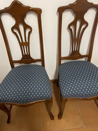Juego de 6 sillas y mesa comedor