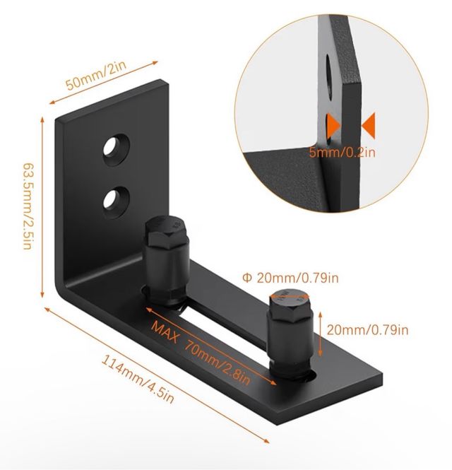 Guía inferior para puerta corredera de granero