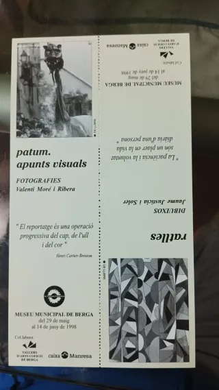 Invitación Museo Municipal de Berga 1998