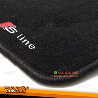 ALFOMBRILLAS AUDI TT 8N 98-05 CON LOGO RIBETE NEG