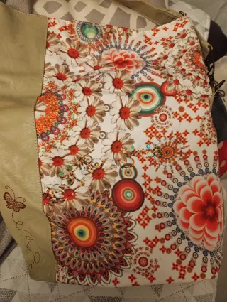 Bolso Desigual Piel Beige Multicolor