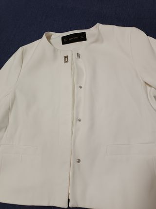 Chaqueta Zara Blanca Talla L