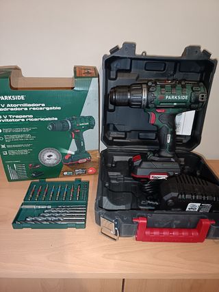 Taladro Atornillador Parkside 20V Completo